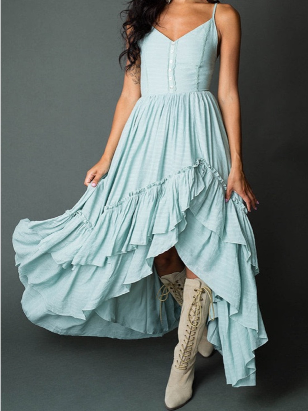 🩵 DISCONTINUED! Joyfolie Everlie Dress in Blue Smoke 🩵